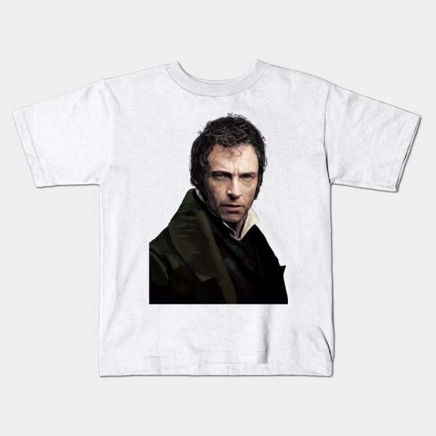 Jean Valjean Kids T-Shirt by drawingsbymegsart